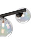 Marshall Semi Flush Ceiling Light 6 x G9 Satin Black Iridescent Plated Glass-8