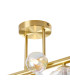 Marshall Semi Flush Ceiling Light 6 x G9 Satin Gold Iridescent Plated Glass-5