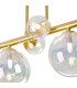 Marshall Semi Flush Ceiling Light 6 x G9 Satin Gold Iridescent Plated Glass-7