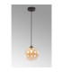 Marshall 18cm Single Pendant 1 x G9 Satin Black/Amber Plated-3
