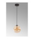 Marshall 18cm Single Pendant 1 x G9 Satin Black/Amber Plated-9