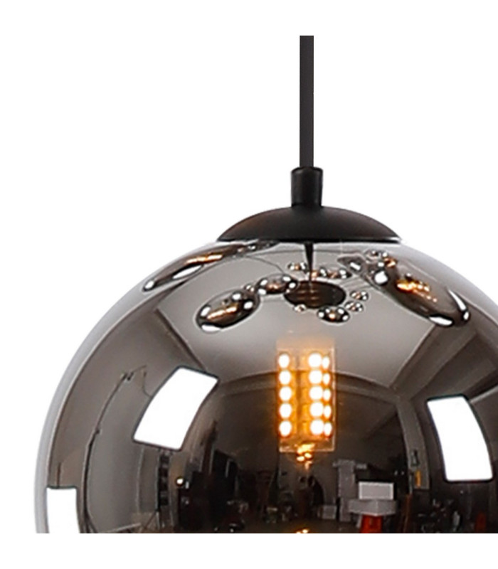 Marshall 18cm Single Pendant 1 x G9 Satin Black/Chrome Plated-7