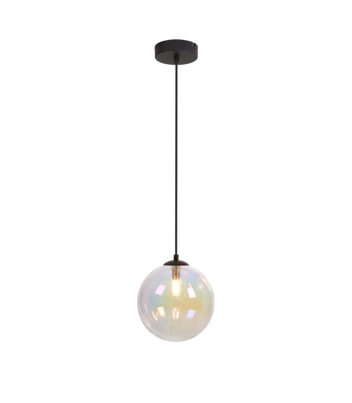 Marshall 18cm Single Pendant 1 x G9 Satin Black/Iridescent Plated-4