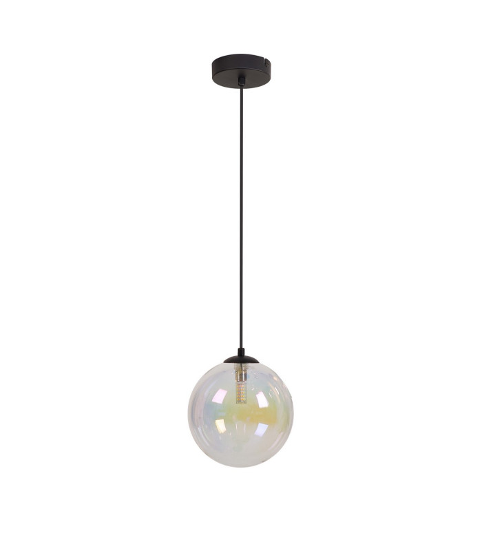 Marshall 18cm Single Pendant 1 x G9 Satin Black/Iridescent Plated-5