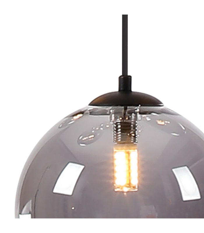 Marshall 18cm Single Pendant 1 x G9 Satin Black/Smoke Plated-7