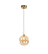 Marshall 18cm Single Pendant 1 x G9 Satin Gold/Amber Plated-4