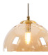 Marshall 18cm Single Pendant 1 x G9 Satin Gold/Amber Plated-7