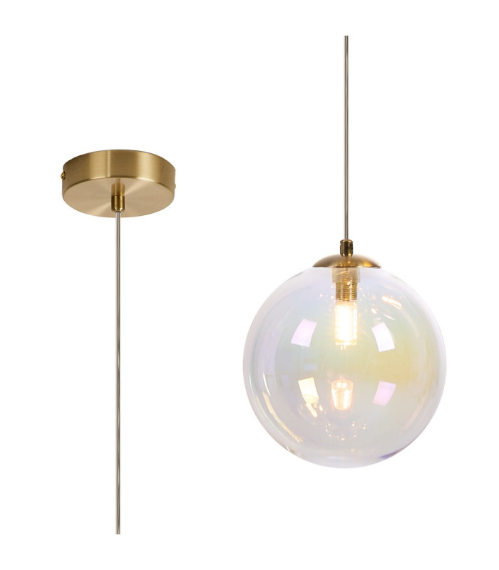 Marshall 18cm Single Pendant 1 x G9 Satin Gold/Iridescent Plated-1