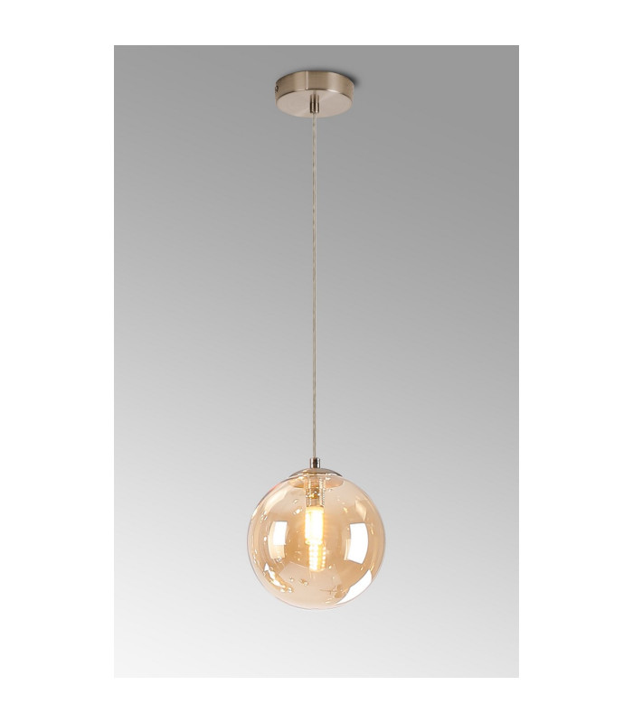 Marshall 18cm Single Pendant 1 x G9 Satin Nickel/Amber Plated-3
