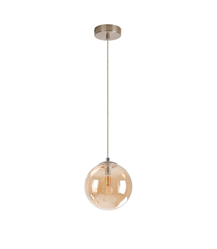 Marshall 18cm Single Pendant 1 x G9 Satin Nickel/Amber Plated-5