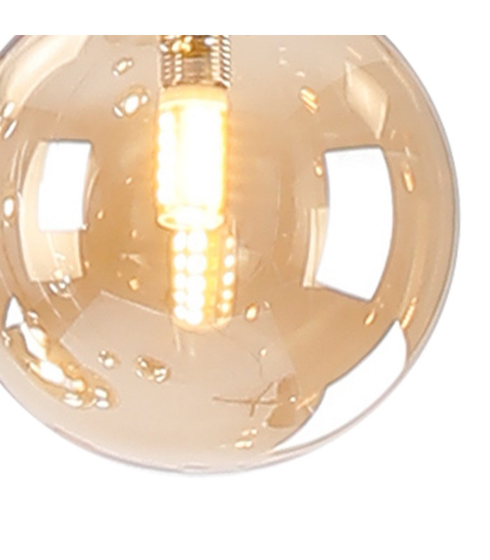 Marshall 18cm Single Pendant 1 x G9 Satin Nickel/Amber Plated-8