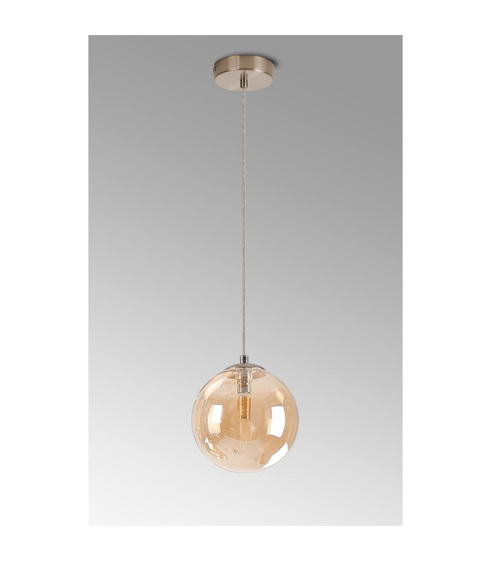 Marshall 18cm Single Pendant 1 x G9 Satin Nickel/Amber Plated-9