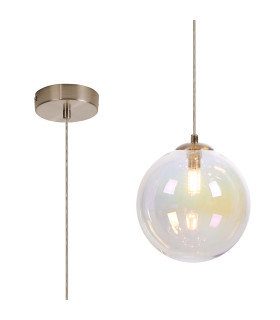 Marshall 18cm Single Pendant 1 x G9 Satin Nickel/Iridescent Plated-1