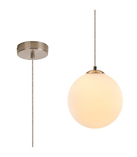 Marshall 18cm Single Pendant 1 x G9 Satin Nickel/Opal-1