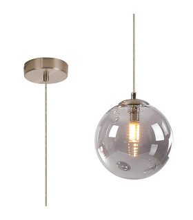 Marshall 18cm Single Pendant 1 x G9 Satin Nickel/Smoke Plated-1
