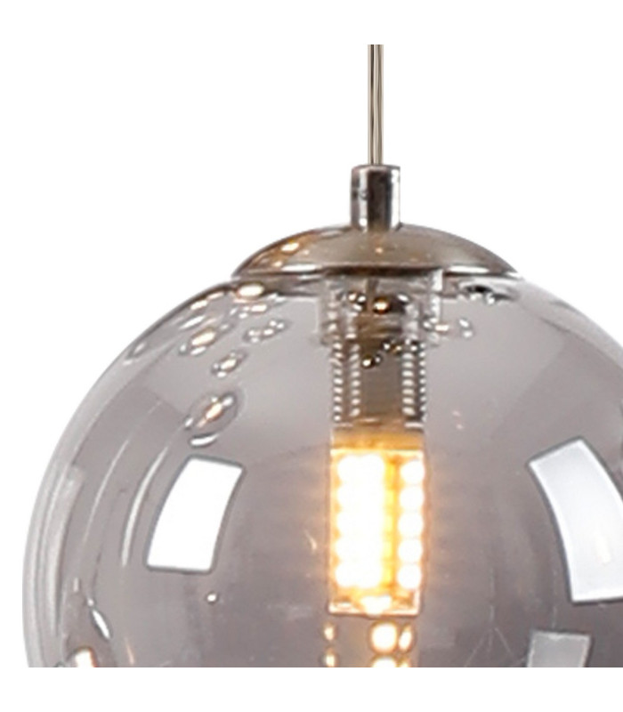 Marshall 18cm Single Pendant 1 x G9 Satin Nickel/Smoke Plated-7