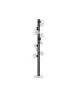 Marshall Floor Lamp 11 x G9 Satin Black Iridescent Plated Glass-4