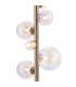 Marshall Floor Lamp 11 x G9 Satin Nickel Iridescent Plated Glass-6