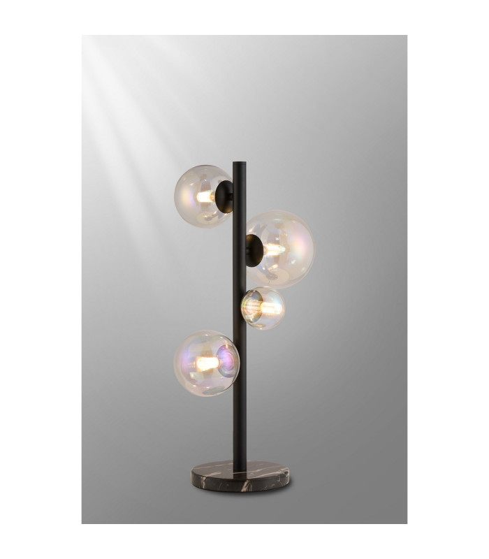 Marshall Table Lamp 4 x G9 Satin Black Iridescent Plated Glass-3