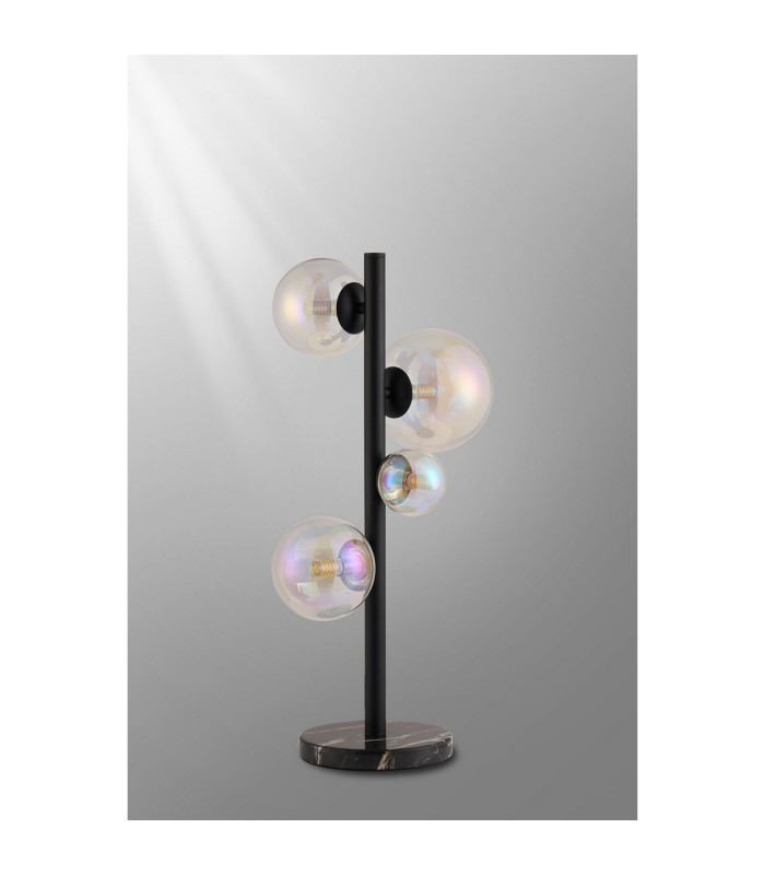 Marshall Table Lamp 4 x G9 Satin Black Iridescent Plated Glass-7