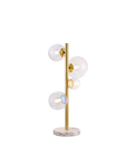 Marshall Table Lamp 4 x G9 Satin Gold Iridescent Plated Glass-1