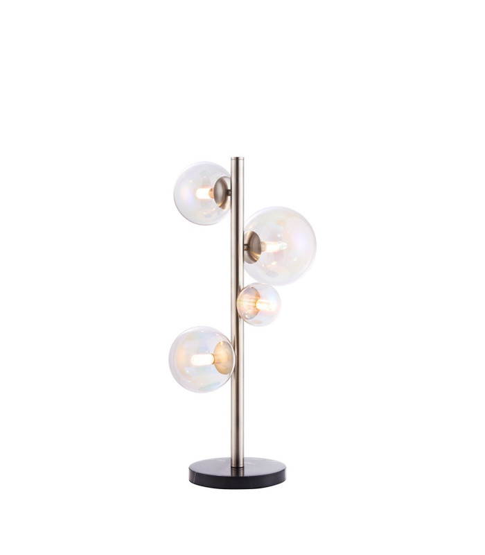 Marshall Table Lamp 4 x G9 Satin Nickel Iridescent Plated Glass-1