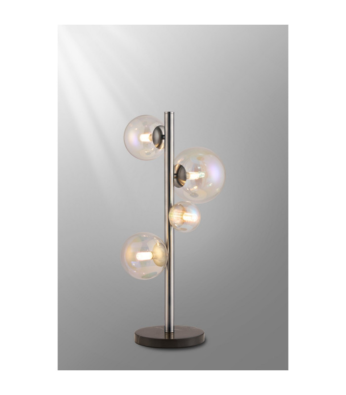 Marshall Table Lamp 4 x G9 Satin Nickel Iridescent Plated Glass-3
