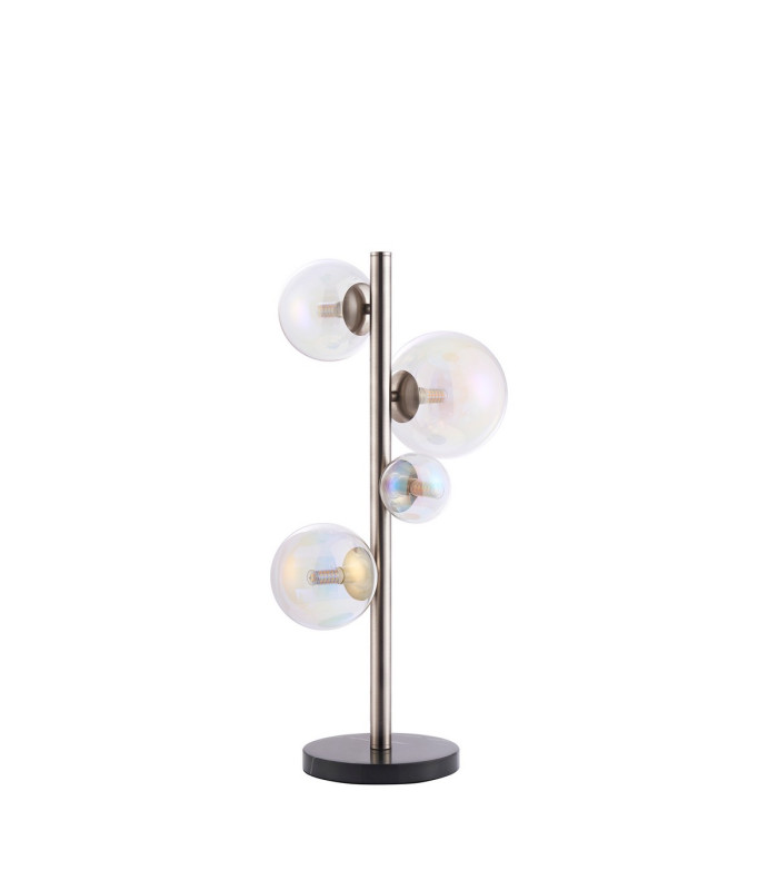 Marshall Table Lamp 4 x G9 Satin Nickel Iridescent Plated Glass-4