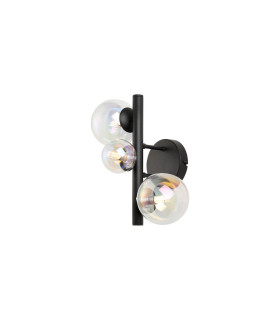 Marshall Wall Lamp 3 x G9 Satin Black Iridescent Plated Glass-1