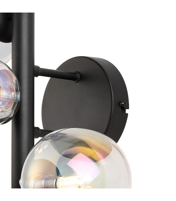 Marshall Wall Lamp 3 x G9 Satin Black Iridescent Plated Glass-5