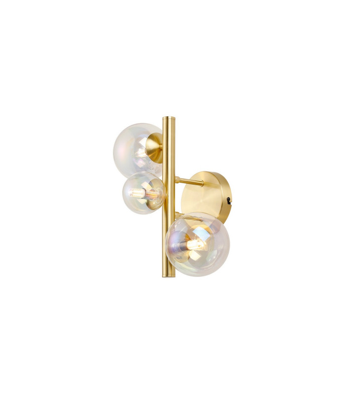 Marshall Wall Lamp 3 x G9 Satin Gold Iridescent Plated Glass-1