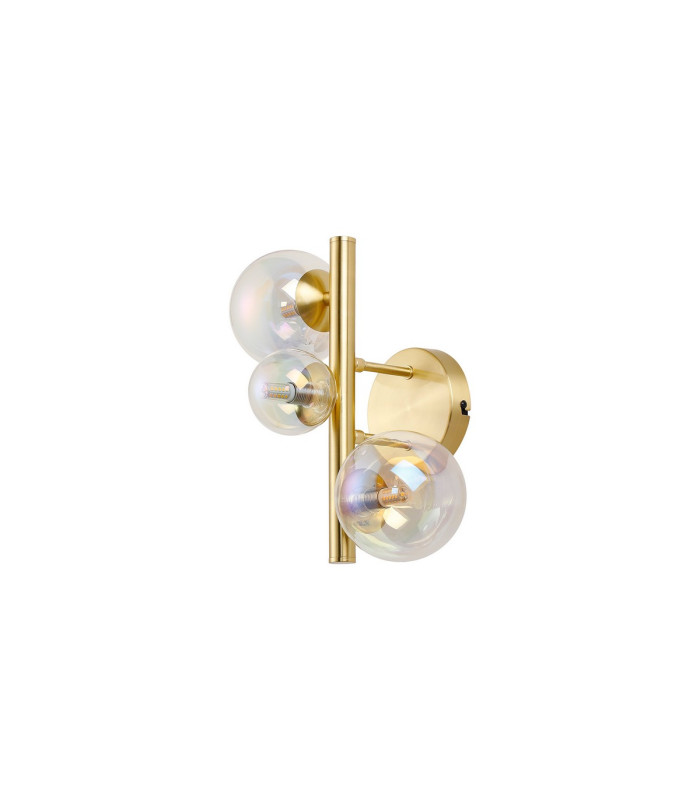 Marshall Wall Lamp 3 x G9 Satin Gold Iridescent Plated Glass-4