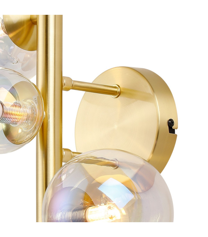 Marshall Wall Lamp 3 x G9 Satin Gold Iridescent Plated Glass-5