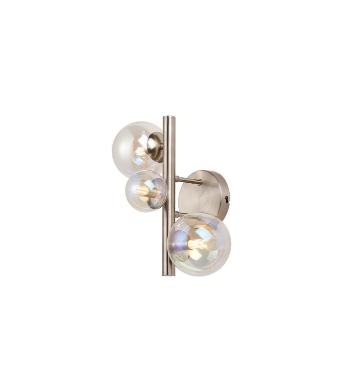 Marshall Wall Lamp 3 x G9 Satin Nickel Iridescent Plated Glass-1