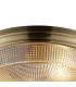 DeRuyter 34cm 2 Light E27 Flush Ceiling Light Antique Brass/Amber Glass-7