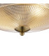DeRuyter 34cm 2 Light E27 Flush Ceiling Light Antique Brass/Amber Glass-8