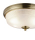 DeRuyter 34cm 2 Light E27 Flush Ceiling Light Antique Brass/Frosted Glass-5