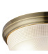DeRuyter 34cm 2 Light E27 Flush Ceiling Light Antique Brass/Frosted Glass-6