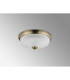 DeRuyter 34cm 2 Light E27 Flush Ceiling Light Antique Brass/Frosted Glass-9