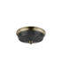 DeRuyter 34cm 2 Light E27 Flush Ceiling Light Antique Brass/Smoke Glass-4