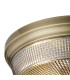 DeRuyter 34cm 2 Light E27 Flush Ceiling Light Antique Brass/Smoke Glass-5