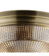 DeRuyter 34cm 2 Light E27 Flush Ceiling Light Antique Brass/Smoke Glass-6