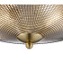DeRuyter 34cm 2 Light E27 Flush Ceiling Light Antique Brass/Smoke Glass-7