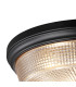 DeRuyter 34cm 2 Light E27 Flush Ceiling Light Satin Black/Amber Glass-6
