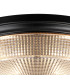 DeRuyter 34cm 2 Light E27 Flush Ceiling Light Satin Black/Amber Glass-7