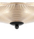 DeRuyter 34cm 2 Light E27 Flush Ceiling Light Satin Black/Amber Glass-8