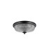 DeRuyter 34cm 2 Light E27 Flush Ceiling Light Satin Black/Clear Glass-4