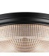 DeRuyter 34cm 2 Light E27 Flush Ceiling Light Satin Black/Clear Glass-7