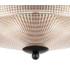 DeRuyter 34cm 2 Light E27 Flush Ceiling Light Satin Black/Clear Glass-8
