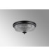 DeRuyter 34cm 2 Light E27 Flush Ceiling Light Satin Black/Clear Glass-9